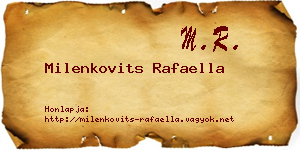 Milenkovits Rafaella névjegykártya
